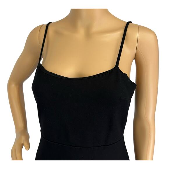 Lulus Spoonful of Sass Ruffled Bodycon Mini Dress Black Ponte Knit Size M - Picture 10 of 15